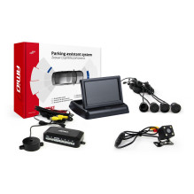 TFT02 4,3' parkavimo jutiklių komplektas su HD-315-LED kamera, 4 jutikliais, juodas