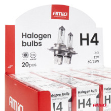 Set of halogen bulbs H4 12V 60/55W UV filter (E8) 20 pcs AMIO-04401