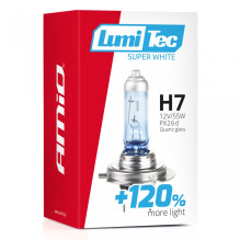 Halogen bulb H7 12V 55W LumiTec Super White +120% AMIO-02138