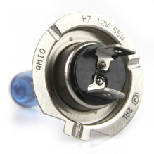 Halogen bulb H7 12V 55W UV filter (E8) Super White AMIO-01157