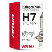 Halogeninė lemputė H7 12V 55W UV filtras (E8) AMIO-01156