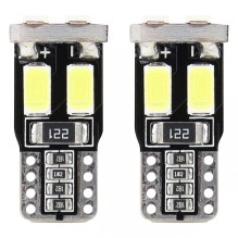 LED lemputės CANBUS 6SMD 5730 T10 W5W baltos AMIO-01622