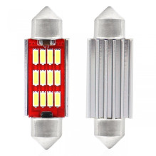 CANBUS LED lemputės 4014 12SMD Festoon C5W C10W C3W 36mm baltos 12V 24V AMIO-01289