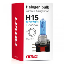 Halogen bulb H15 12V 55W Super White AMIO-01492