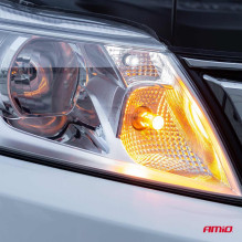 LED Bulbs CANBUS 3030 24SMD T20 WY21W Orange Amber 12V 24V AMIO-02393