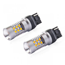 LED Bulbs CANBUS 3030 24SMD T20 WY21W Orange Amber 12V 24V AMIO-02393