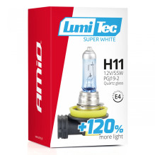 Halogeninė lemputė H11 12V 55W LumiTec Super White +120% AMIO-02139