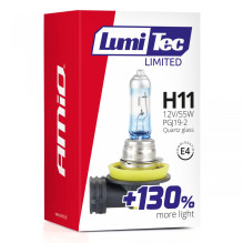 Halogen bulb H11 12V 55W LumiTec LIMITED +130% AMIO-02134