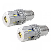 LED lemputės CANBUS 3020 22SMD UltraBright 1157 BAY15D P21 / 5W Baltos 12V 24V AMIO-02450