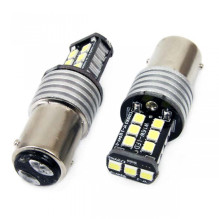 LED Bulbs CANBUS 2835 15SMD 1157 BAY15D P21 / 5W White 12V 24V AMIO-01641