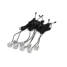 Zestaw czujników parkowania cofania LED 8 sensorów srebrne AMIO-01598