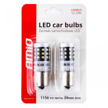 LED Bulbs CANBUS 2016 39SMD 1156 BA15S P21W R10W R5W White 12V 24V AMIO-02799