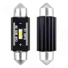 LED lemputės CANBUS 1860 1SMD UltraBright Festoon C5W C10W C3W 39mm baltos 12V 24V AMIO-02443