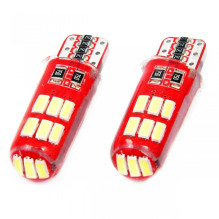 LED lemputės CANBUS 15SMD 4014 T10e W5W SILCA baltos 12V AMIO-01443