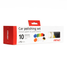 Poliravimo kempinių rinkinys, 8 dalių poliravimo kempinės + 80 mm diskas + M14 adapteris AMIO-03699