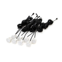 Zestaw czujników parkowania cofania Buzzer 8 sensorów białe AMIO-01599