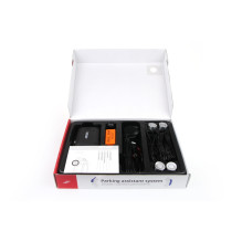 Zestaw czujników parkowania cofania Buzzer 4 sensory srebrne AMIO-01021