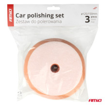 Polishing sponge set, 3 pcs., 125 mm / 150 mm AMIO-03708