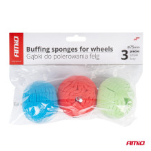 Set of rim polishing sponges, round polishing sponges, AMIO-03702