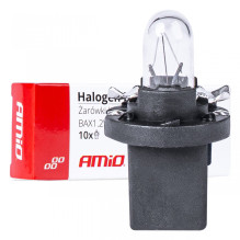 Halogeninės lemputės T5 B8.5D 12V BAX1.2W 10 vnt. AMIO-03371