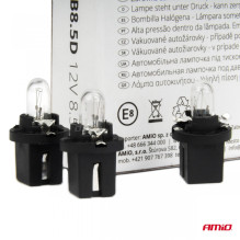 Halogen bulbs T5 B8.5D 12V BAX1.2W 10pcs AMIO-03371
