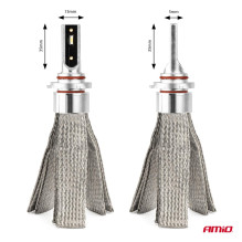 LED automobilių lemputės FLEX+ serijos HB3 9005 / HIR1 9011 / H10 12V 24V 6000K Canbus AMIO-03664