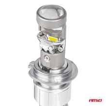 LED car bulbs FLEX+ series H7 lens 12V 24V 6000K Canbus AMIO-03660