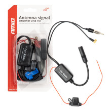 12 V DAB FM radijo signalo antenos stiprintuvas AMIO-04134