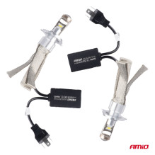 LED automobilių lemputės FLEX+ serijos H4 lęšis 12V 24V 6000K Canbus AMIO-03658