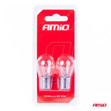 Halogen bulbs P21W BA15s 12V 2pcs blister AMIO-03351