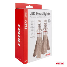 LED automobilių lemputės FLEX+ serijos H4 lęšis 12V 24V 6000K Canbus AMIO-03658