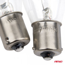 Halogen bulbs P21W BA15s 12V 2pcs blister AMIO-03351
