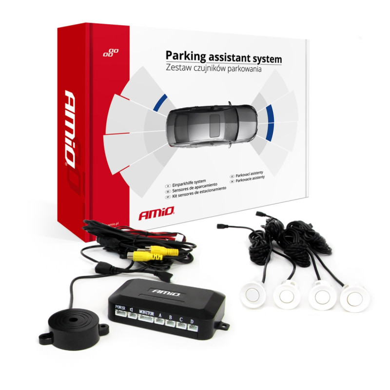 Kameros ir LCD jutiklio rinkinys, baltas, 22 mm, AMIO-02991