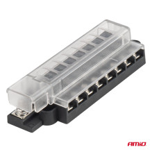 Saugiklių dėžutė su varžtinėmis jungtimis, 8 lizdai, AMIO-03837