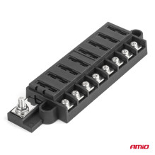 Saugiklių dėžutė su varžtinėmis jungtimis, 8 lizdai, AMIO-03837