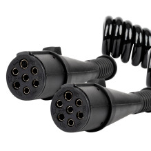 TIR trailer spiral cable 2x 7 PIN type N 5m 24V AMIO-04380