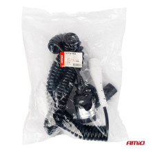 TIR priekabos spiralinis kabelis 2x 7 kontaktų 15 kontaktų N / S tipo 5m 24V AMIO-04381