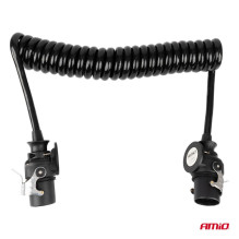 TIR trailer spiral cable 2x 15 PIN 5m 24V AMIO-04382