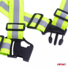 Szelki odblaskowe żółte kamizelka drogowa odblaskowa AMIO-03104