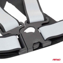 Black reflective harness, reflective road vest AMIO-03938