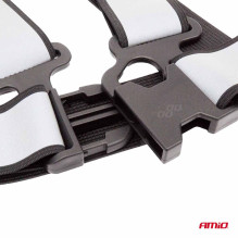 Black reflective harness, reflective road vest AMIO-03938