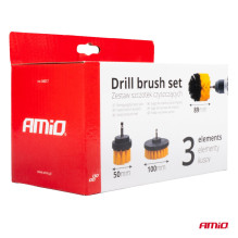 Cleaning brushes for drills and screwdrivers, 3 pieces, AMIO-04017