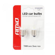 LED bulbs STANDARD T4W BA9s 3xSMD 7020 12V AMIO-01097
