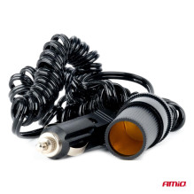Car cigarette lighter socket extension cord 12V 24V 300cm AMIO-03805