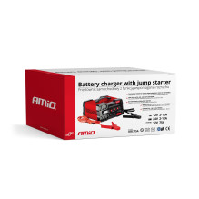 Prostownik z funkcją rozruchu ładowarka do akumulatora 12V 24V max 12A boost 75A 12V AMIO-02400