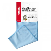 Mikropluošto šluostė be dryžių langams ir veidrodžiams valyti 40x60 cm AMIO-01749
