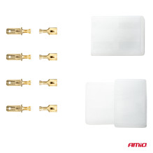 Wtyczka gniazdo kostka złącze elektryczne 4 PIN + konektory AMIO-03514