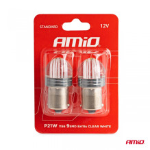 LED Bulbs STANDARD P21W 9SMD 12V Clear Blister 2 pcs AMIO-02953 LED Bulbs STANDARD P21W 9SMD 12V Clear Blister 2 pcs AMIO-02953