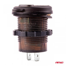 Wodoodporna ładowarka z gniazdami USB i testerem napięcia + USB-C 12V 24V MOD-07 AMIO-02857