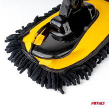 Telescopic car wash brush with 3 replaceable attachments AMIO-04333